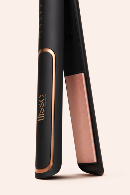 Tlisse Lisseur Professionnel 2-en-1 Rose Gold – Lisse & Boucle | Plaques en Céramique Tourmaline & Technologie Ionique