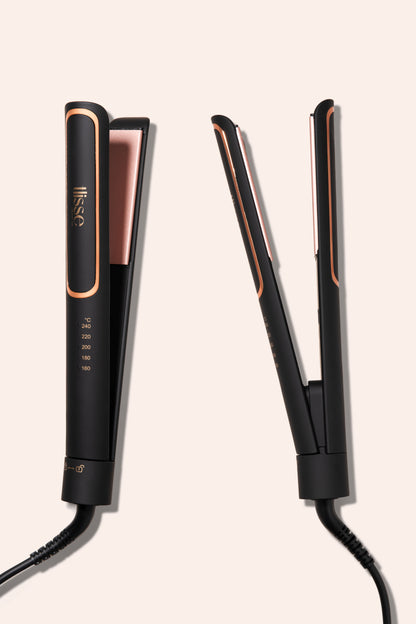 Tlisse Lisseur Professionnel 2-en-1 Rose Gold – Lisse & Boucle | Plaques en Céramique Tourmaline & Technologie Ionique