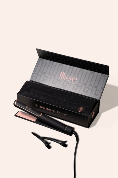 Tlisse Lisseur Professionnel 2-en-1 Rose Gold – Lisse & Boucle | Plaques en Céramique Tourmaline & Technologie Ionique